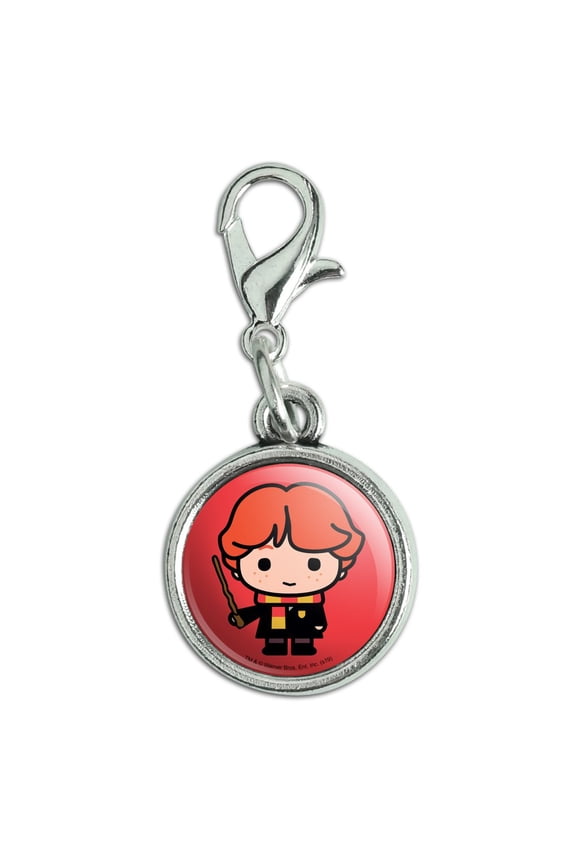 Harry Potter Ron Cute Chibi Character Antiqued Bracelet Pendant Zipper Pull Charm with Lobster Clasp