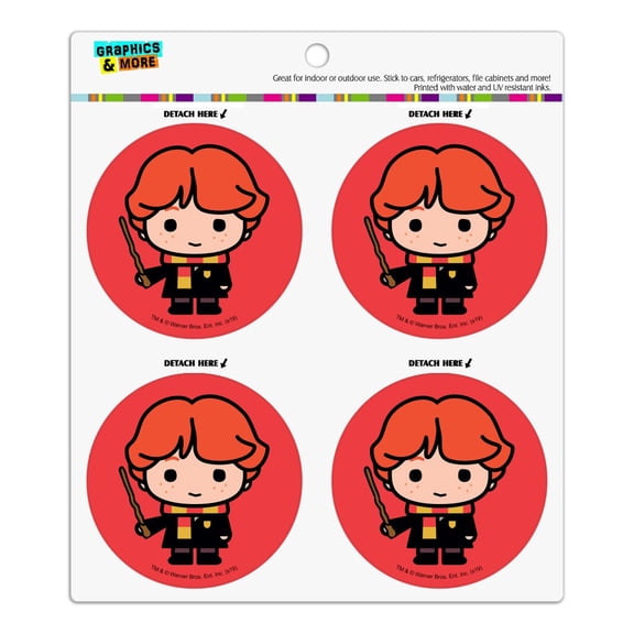 Harry Potter Ron Cute Chibi Character Refrigerator Fridge Locker Vinyl Circle Magnet Set