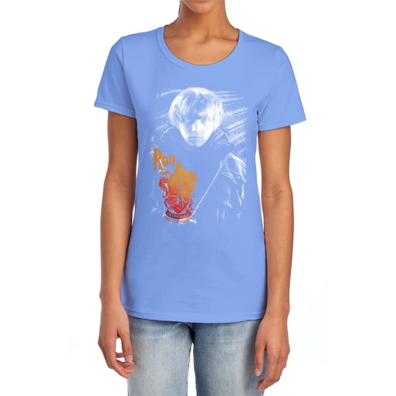 Harry Potter Ron Portrait Women's T Shirt, Carolina Blue, X-Large