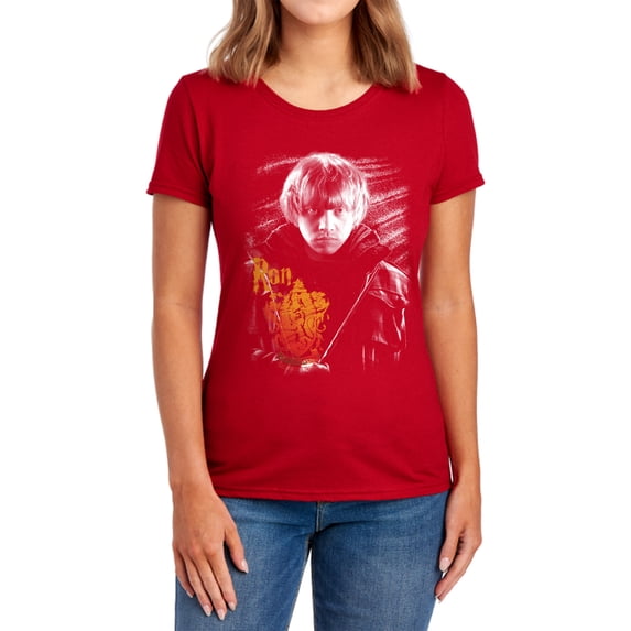 Harry Potter Ron Portrait Women's T Shirt, Red, Medium