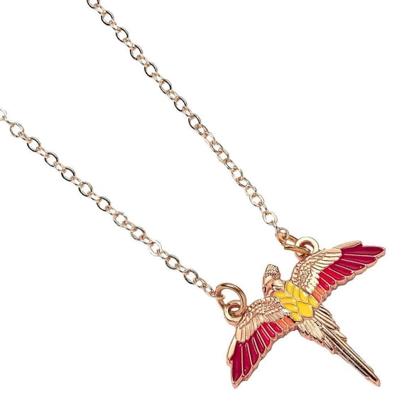 Harry Potter Rose Gold Plated Fawkes Necklace