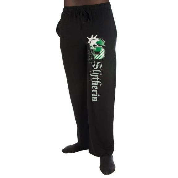 Harry Potter S Slytherin Logo Print Men's Sleepwear Sleep Pajama Pants Medium