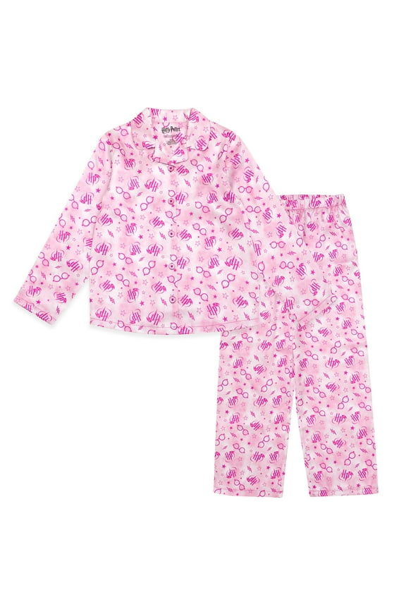 Satin Pajama Shirt and Pajama Pants Sleep Set Logo Little Kid to Big Kid