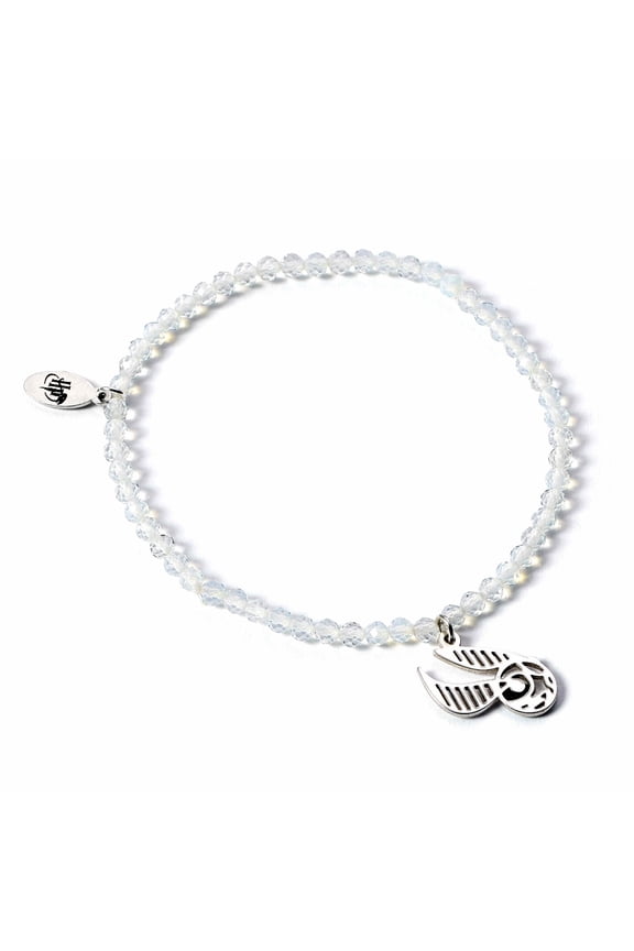 Harry Potter Semi precious stone Bracelet with Sterling Silver Golden Snitch Charm