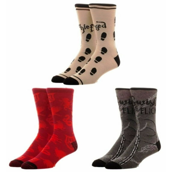 Harry Potter Set of 3 Crew Socks Boxed Set Adult Sized