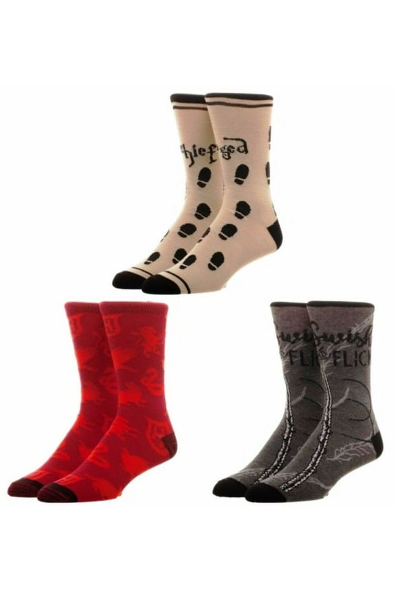 Harry Potter Set of 3 Crew Socks Boxed Set Adult Sized