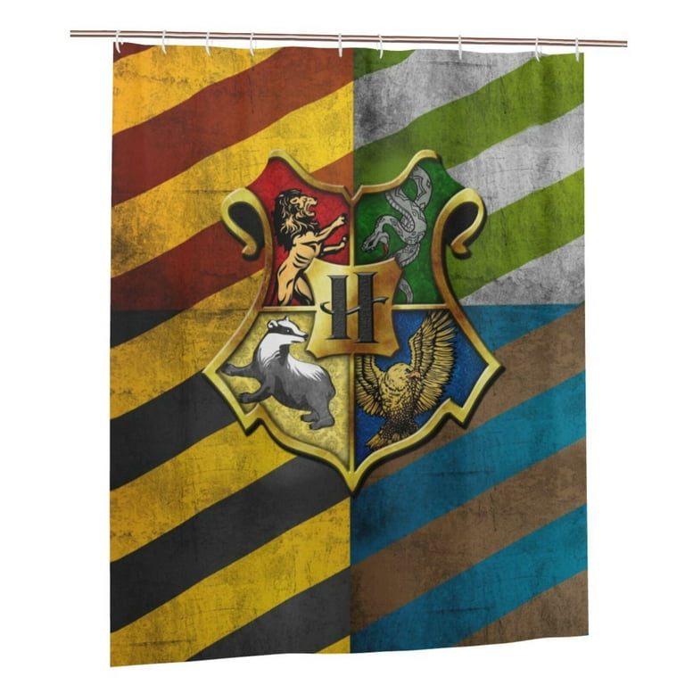 Harry Potter Shower Curtain Bathroom Decor Polyester Waterproof Bath Curtains with Hooks 60x72 Inches, Size: Plastic