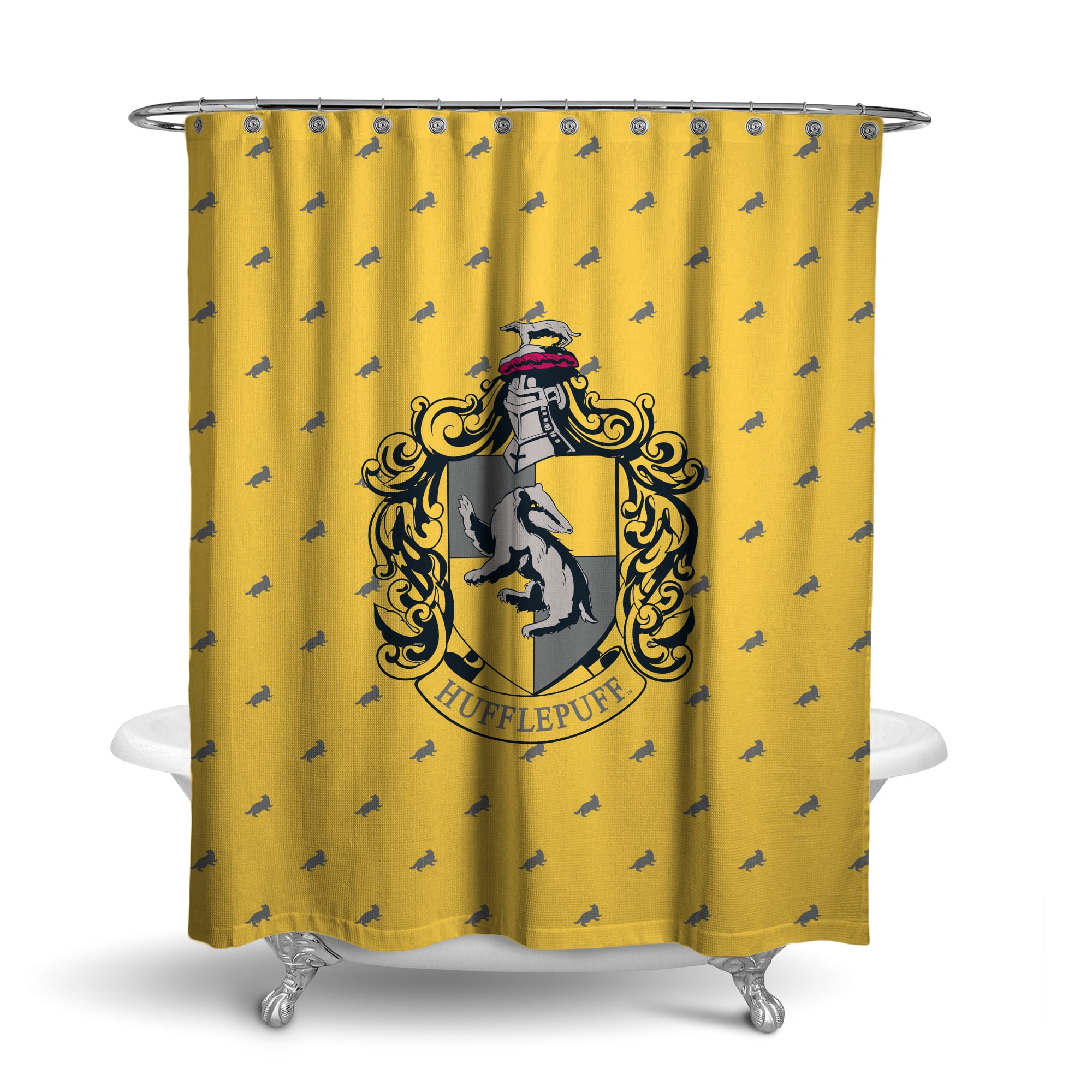 2PCS Harry Potter Gryffindor Cosplay Bathroom Shower Curtain Cartoon Bath  Mat 