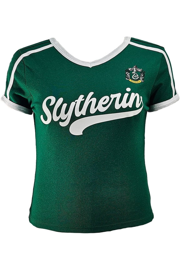 Slytherin Junior Ladies V-Neck Baby Tee, S-XL
