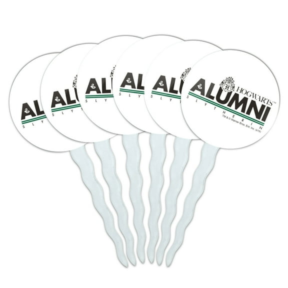 Harry Potter Slytherin Alumni Cupcake Picks Toppers Decoration Set of 6