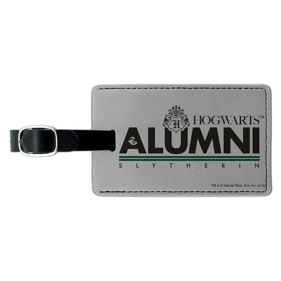 Harry Potter Slytherin Alumni Rectangle Leather Luggage Card Suitcase Carry-On ID Tag