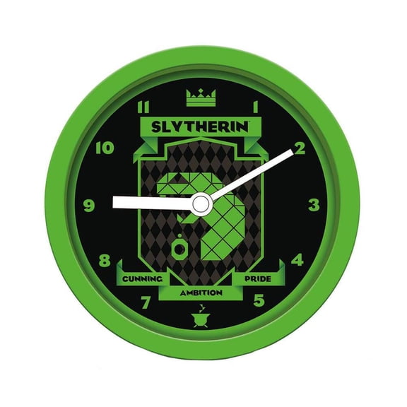 Harry Potter Slytherin Brutalist Desk Clock