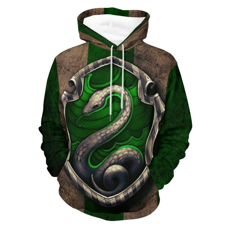 Harry Potter Slytherin Casual Hoodie for Men Women Active Hooded Sweatshirt Soft Warm Sweater Jackets L