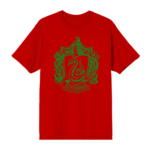 Harry Potter Slytherin Crest Crew Neck Short Sleeve Men's T-shirt-3XL