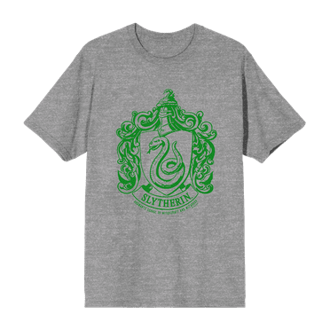 Harry Potter Slytherin Crest Crew Neck Short Sleeve Men's T-shirt-Medium