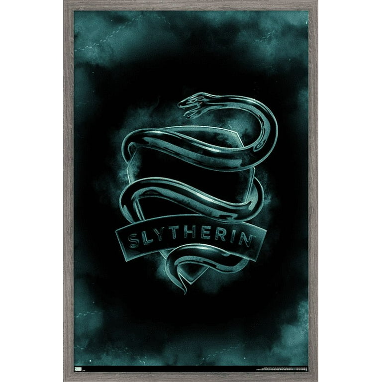 Harry Potter - Slytherin Crest Magic Wall Poster, 14.725 x 22.375, Framed  