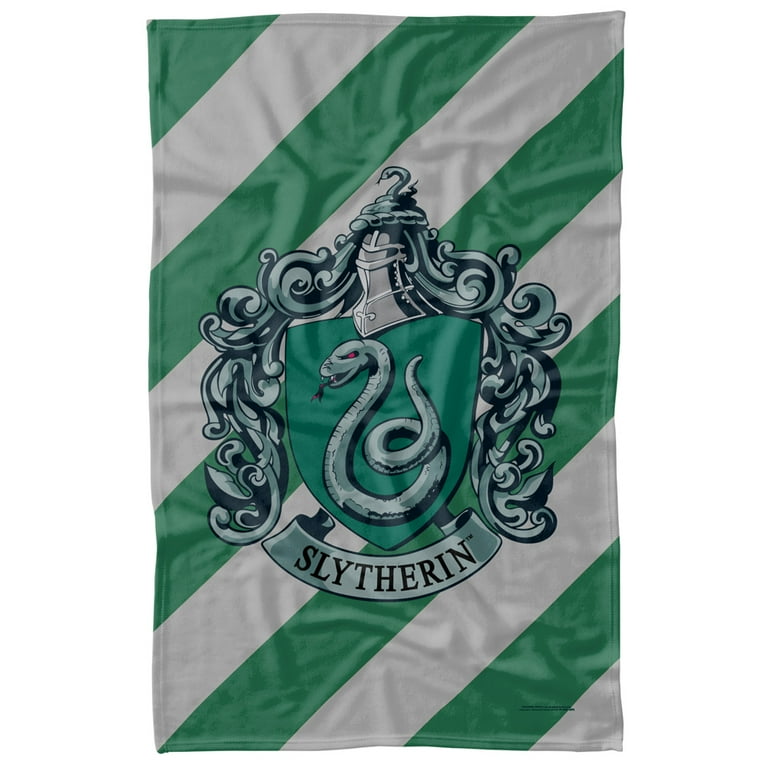Harry Potter Slytherin Crest Officially Licensed Fleece Blanket 36 x 58