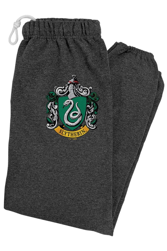 Slytherin Crest Unisex Jogger Sweatpants for Men and Women, Charcoal Heather, Medium