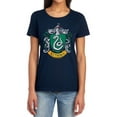 thumbnail image 1 of Harry Potter Slytherin Crest Women's T Shirt, Navy, Small, 1 of 6