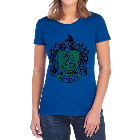 Harry Potter Slytherin Crest Women's T Shirt, Royal, X-Large