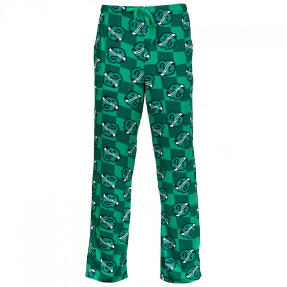 Harry Potter Slytherin House Crest Checkered Sleep Pants-XLarge (40-42)