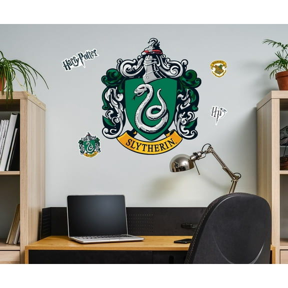 Harry Potter Slytherin House Crest Movable Vinyl DIY Wall Art Stickers Set - Walls, Windows, Doors