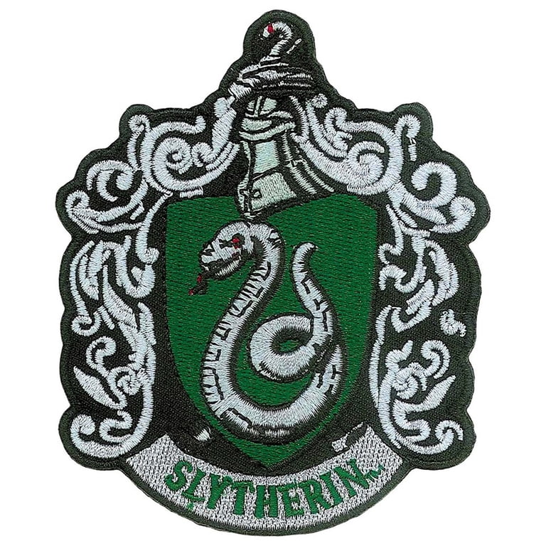 Harry Potter Slytherin House Green Black Hogwarts Patch Logo Backpack One Size Harry Potter Backpack Slytherin Green Letterman Patches  main image 2
