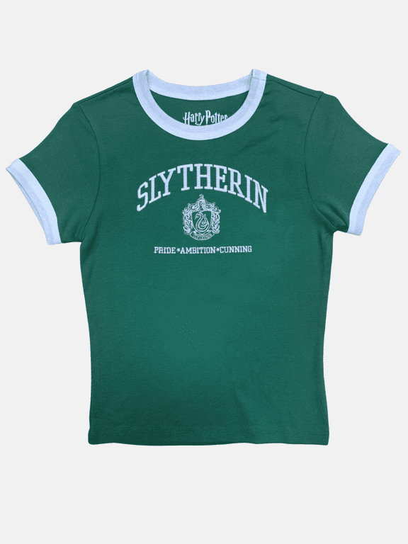 Slytherin Junior Ladies Ringer Tee, S-XL