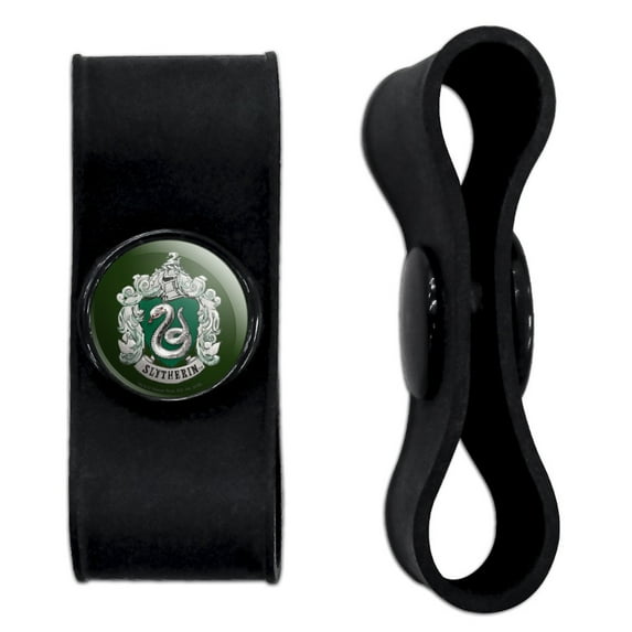 Harry Potter Slytherin Painted Crest Headphone Earbud Cord Wrap - Charging Cable Manager - Wire Organizer Set of 2