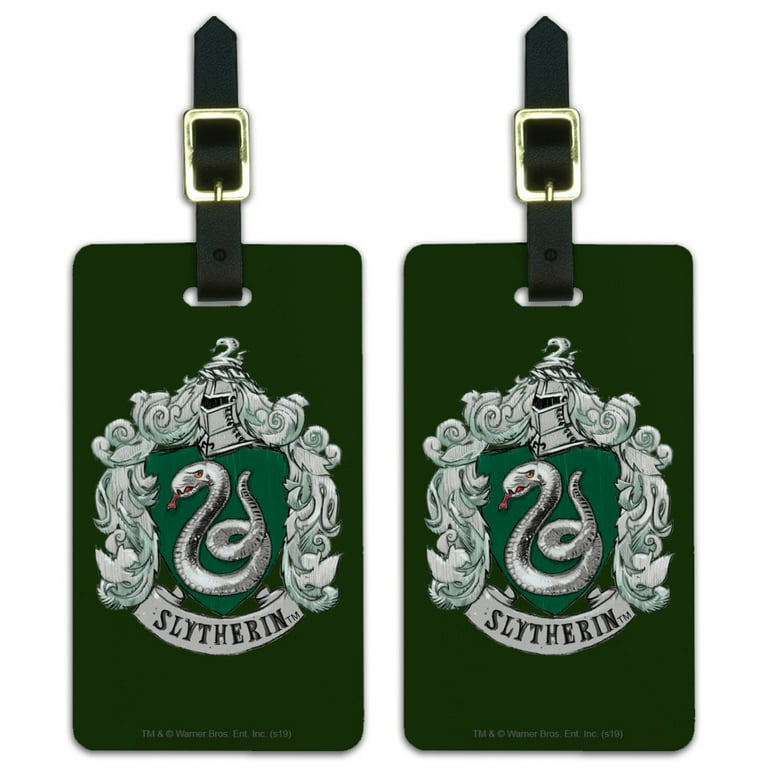 Harry Potter Slytherin Painted Crest Luggage ID Tags Suitcase