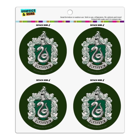 Harry Potter Slytherin Painted Crest Refrigerator Fridge Locker Vinyl Circle Magnet Set