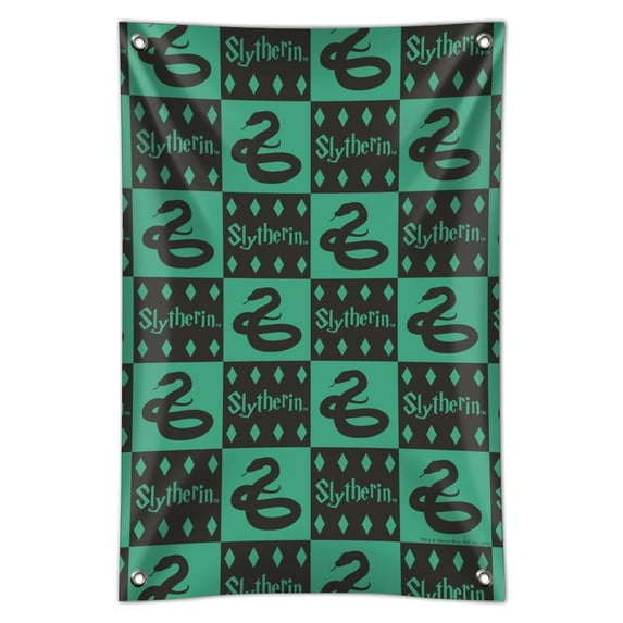 Harry Potter Slytherin Pattern Home Business Office Sign