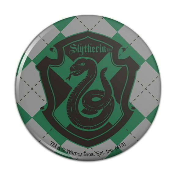 Harry Potter Slytherin Plaid Sigil Kitchen Refrigerator Locker Button Magnet