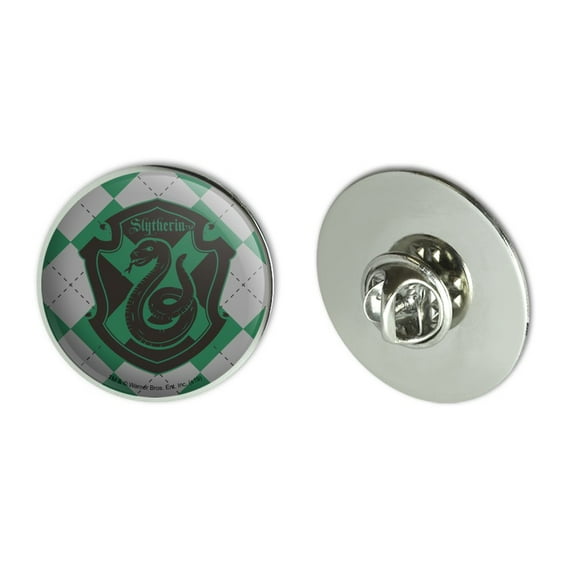 Harry Potter Slytherin Plaid Sigil Metal 1.1" Tie Tack Hat Lapel Pin Pinback