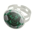 thumbnail image 1 of Harry Potter Slytherin Plaid Sigil Silver Plated Adjustable Novelty Ring, 1 of 4