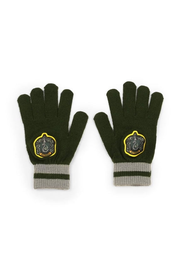 Slytherin Premium Crest Patch Gloves