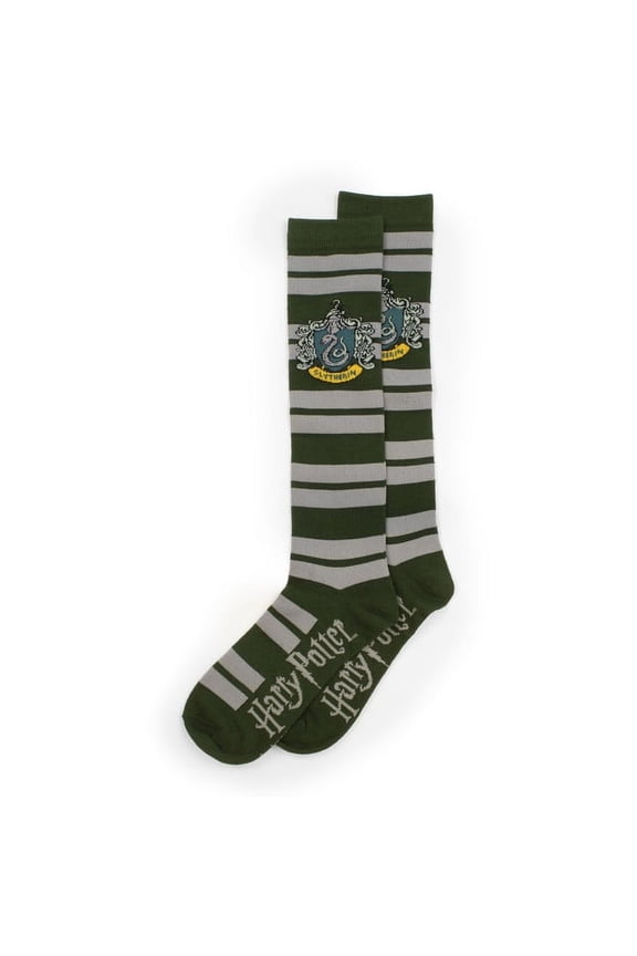 Slytherin Premium Striped Crest Knee High Socks