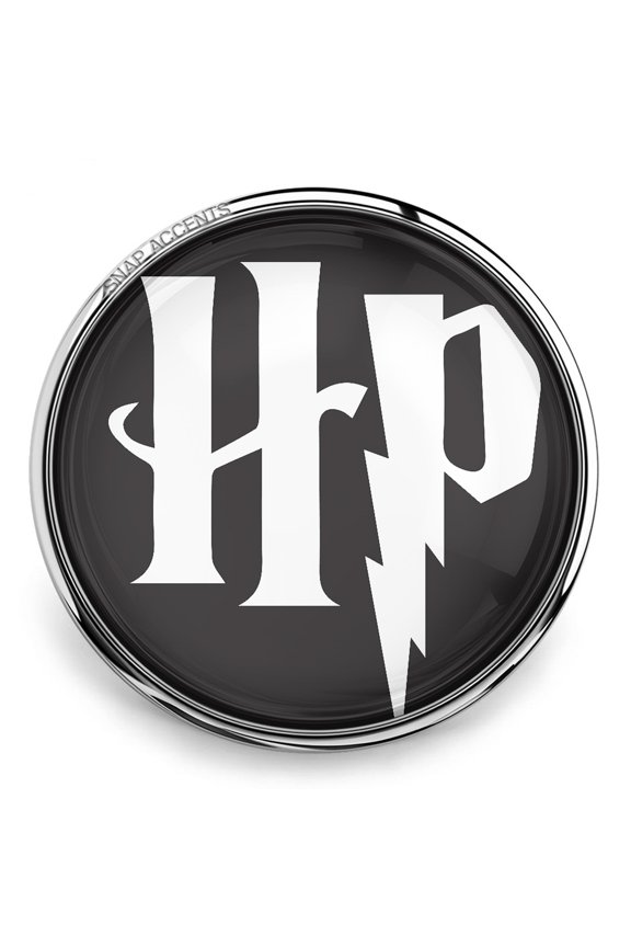 Snap Jewelry 18MM Harry Potter HP Ginger Charm with Black Background and White Lettering