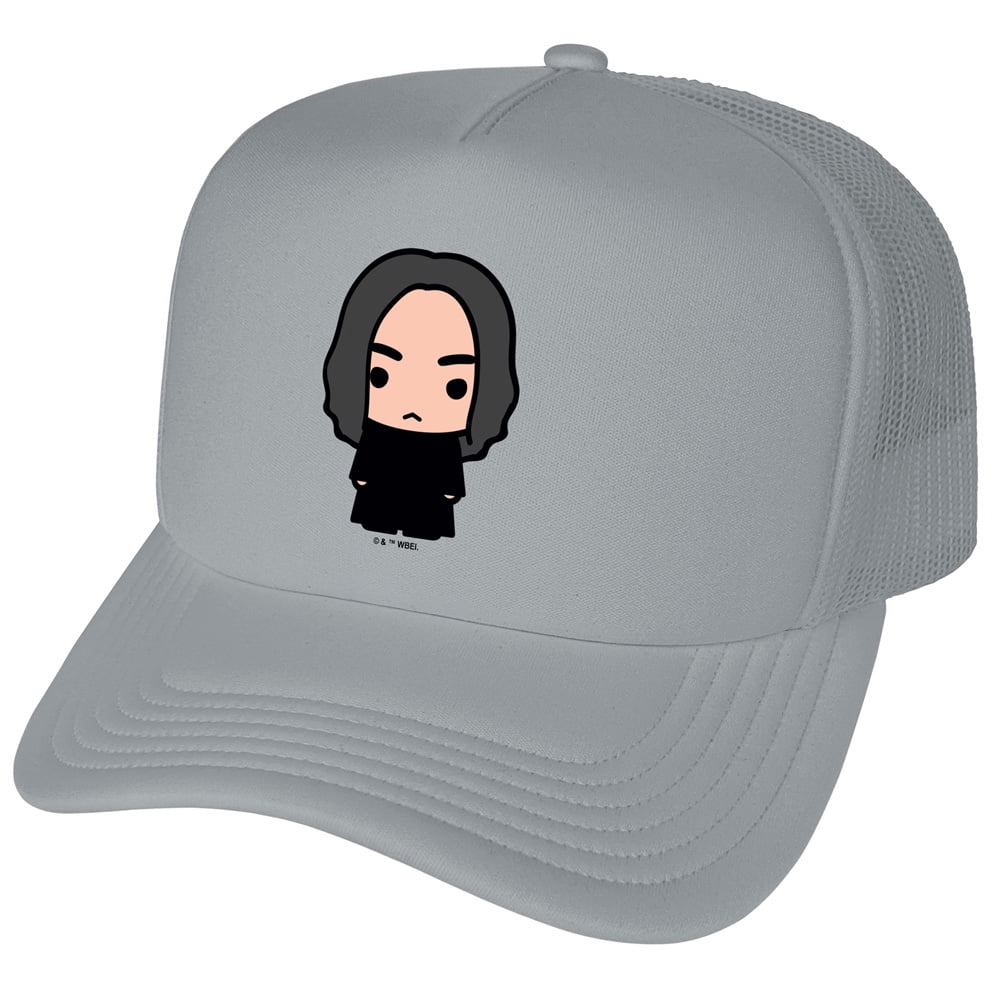 Harry Potter Snape Cute Chibi Character Foam Snapback Trucker Hat Unisex for Men and Women