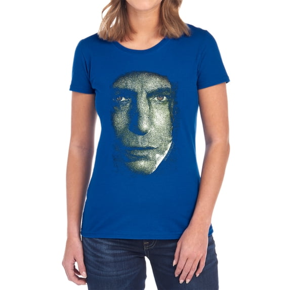 Harry Potter Snape Head Women's T Shirt, Royal, Large
