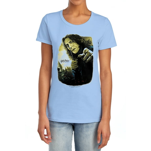 Harry Potter Snape Poster Women's T Shirt, Light Blue, 2X-Large