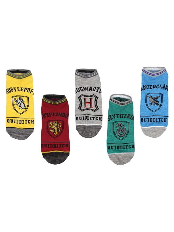 Socks Adult Hogwarts Quidditch No Show Ankle Socks 5 Pack