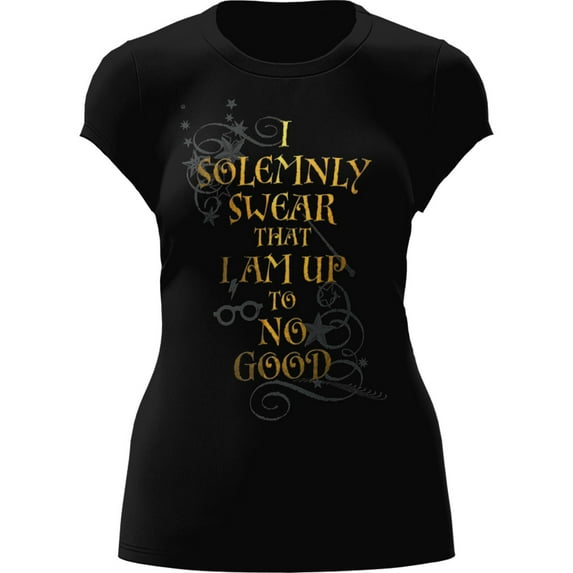 Harry Potter Solemnly Junior Ladies Baby Tee, S-XL