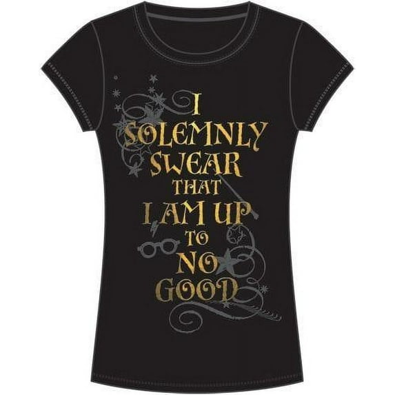 Harry Potter Solemnly Junior Ladies Baby Tee, S-XL