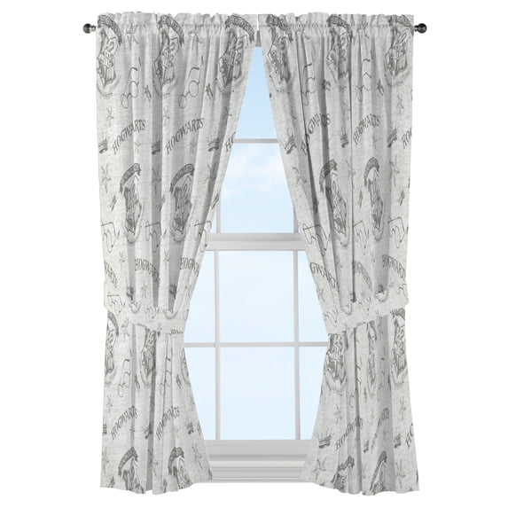 Harry Potter Spellbound 2 Panels Drapes Set - 63 Inch Long - Magical Bedroom Curtains