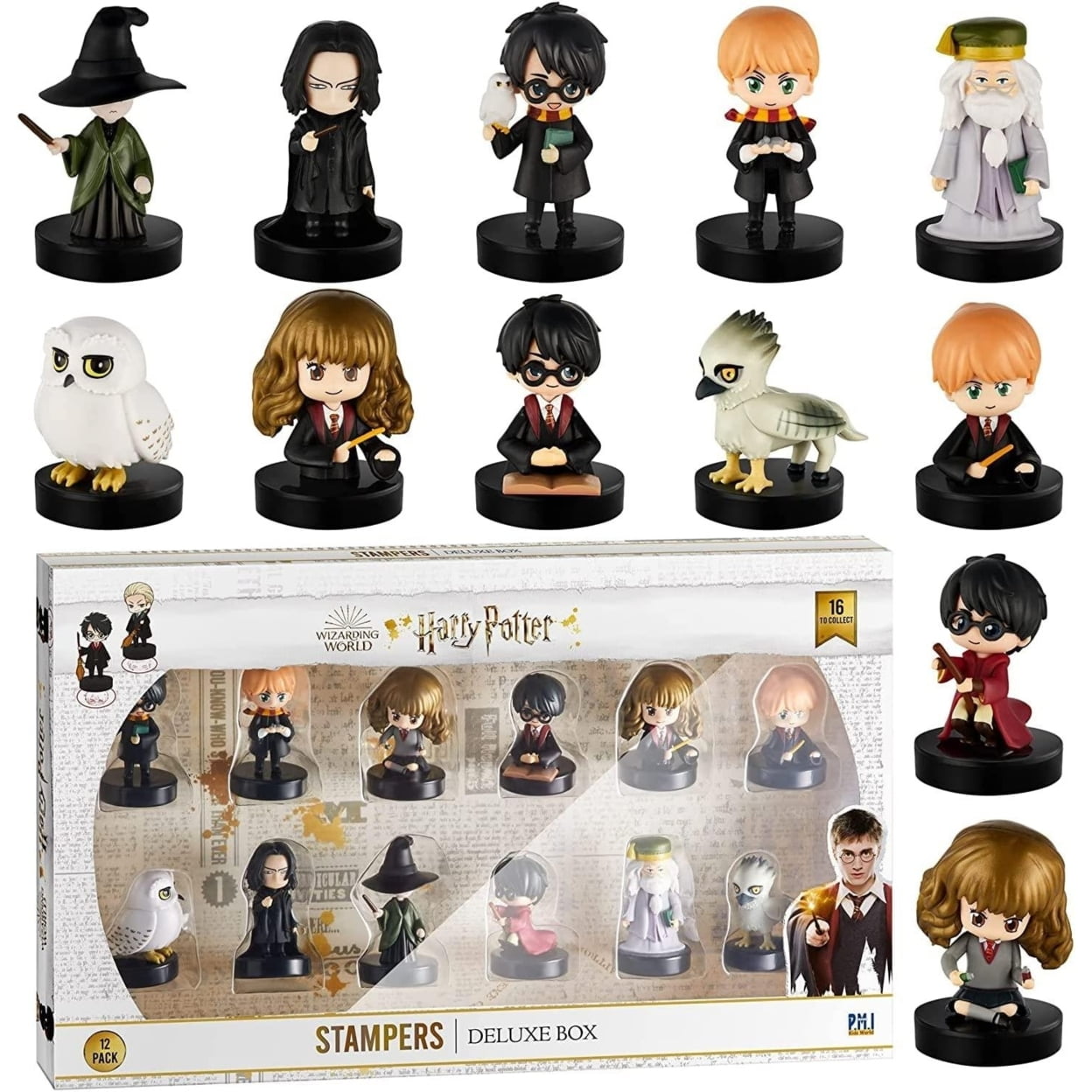 Harry Potter Stampers 12pk Hedwig Buckbeak Albus Weasley Figure Set PMI International