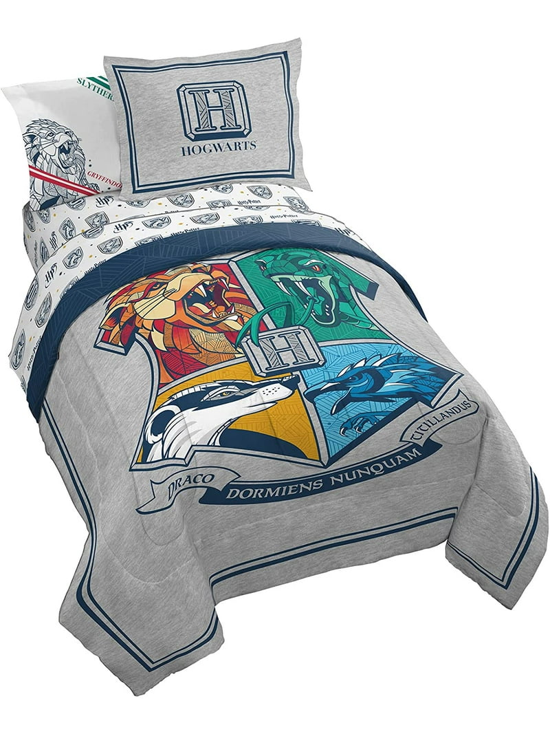 ハリポタとファンタビのセット❤️子どもと一緒に Jay Franco, Harry Potter Twin Bed Set, Microfiber, Hogwarts Crest