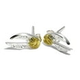 thumbnail image 1 of Harry Potter Sterling Silver Golden Snitch Stud Earrings, 1 of 3