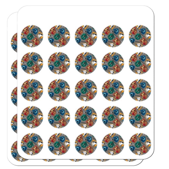 Harry Potter Stylized House Crests 1" Planner Calendar Scrapbooking Crafting Clear Stickers