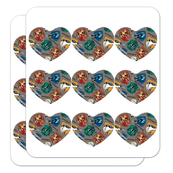 Harry Potter Stylized House Crests Heart Shaped Planner Calendar Scrapbook Craft Stickers